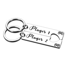 Load image into Gallery viewer, Couple Keychain Gamer Lover Gifts for Boyfriend Girlfriend Husband Wife Fiance Fiancee Player 1 Player 2 Keychain for Him Her Birthday Anniversary Valentine's Day Birthday Jewelry Gifts