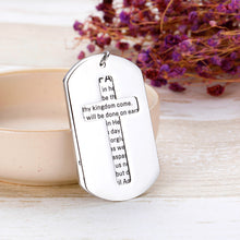 Load image into Gallery viewer, Bible Verse Keychain for Wife Husband Brother Sister Nephew Niece Lords Prayer Cross keychain Family Gif for Father Mother Grandson Granddaughter for Engagement Gathering Baptism