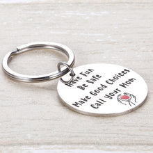 Load image into Gallery viewer, New Driver Keychain for Son Daughter Boyfriend Girlfriend Children Teens Student Grandson Granddaughter Sweet 16 Going Away Gift Keyring Reminder for Birthday Stocking Stuffer Graduation Party
