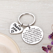Load image into Gallery viewer, Boss Mentor Appreciation Presents for Retirement Supervisor Mentor Leader Coworker Colleague Friends Birthday Christmas Leaving Away Keychain Gift Goodbye Keyring Presents for Women Men Boss Day