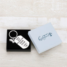 Load image into Gallery viewer, Drive Safe Your Mom Loves You Keychain Because Your Mom Fking Love You Pendant for New Driver Birthday Graduation Jewelry Pedant Christmas Valentine's Day Keyring to Son Daughter from Your Mom