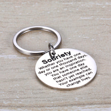 Load image into Gallery viewer, Sobriety Recovery Gifts Inspirational Keychain for Daughter Sister Friend Boyfriend Sponsor AA Alcoholics Anonymous Birthday Gift for Cancer Survivor Women Men Christmas Thanksgiving
