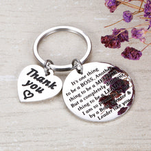 Load image into Gallery viewer, Boss Mentor Appreciation Presents for Retirement Supervisor Mentor Leader Coworker Colleague Friends Birthday Christmas Leaving Away Keychain Gift Goodbye Keyring Presents for Women Men Boss Day