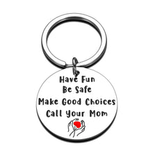 Load image into Gallery viewer, New Driver Keychain for Son Daughter Boyfriend Girlfriend Children Teens Student Grandson Granddaughter Sweet 16 Going Away Gift Keyring Reminder for Birthday Stocking Stuffer Graduation Party