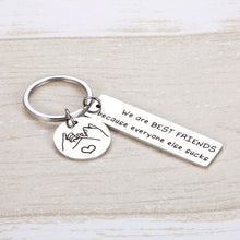 Load image into Gallery viewer, Funny Friendship Besties Gifts Keychain for Men Women Teenage Girls Boys Best Friends Keychain for Him Her Kids Guy Teens Wedding Funny Birthday BFF Graduation Jewelry Appreciation Gift