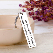 Load image into Gallery viewer, Funny Friendship Besties Gifts Keychain for Men Women Teenage Girls Boys Best Friends Keychain for Him Her Kids Guy Teens Wedding Funny Birthday BFF Graduation Jewelry Appreciation Gift