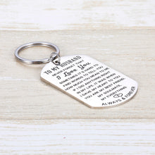 Load image into Gallery viewer, Anniversary Gif for Husband from Wife Soulmate Love Wedding Keychain Gifts Valentines Day Birthday Engagement Keychain Romantic for Him Man Hubby Lover Fiance Boyfriend