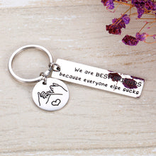 Load image into Gallery viewer, Funny Friendship Besties Gifts Keychain for Men Women Teenage Girls Boys Best Friends Keychain for Him Her Kids Guy Teens Wedding Funny Birthday BFF Graduation Jewelry Appreciation Gift
