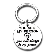 Load image into Gallery viewer, Best Friends Gifts Keychain You Are My Person Inspirational Keychain Bestie Friendship Sister Wife Couple Gift for Women Men Teens Girls Boys BFF Husband Boyfriend Birthday Valentines Key Rings