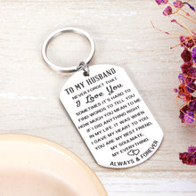 Load image into Gallery viewer, Anniversary Gif for Husband from Wife Soulmate Love Wedding Keychain Gifts Valentines Day Birthday Engagement Keychain Romantic for Him Man Hubby Lover Fiance Boyfriend