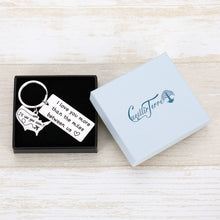 Load image into Gallery viewer, Long Distance Relationships Gifts Keychain For Couples Boyfriend Husband Fiance Girlfriend Going Away Gift I’ll See You Soon State Keychain Personalized Couples Jewelry Husband Dad Gifts