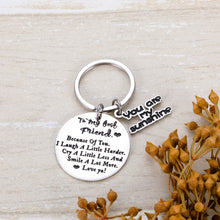 Load image into Gallery viewer, Friend Keychain for Women Men Best Friend Gifs for Her Him BFF Teens Girls Sisters Wedding Birthday Thank You Gifs Stocking Stuffers Friendship Gifts Leaving Going Away Graduation Gifts Keyring