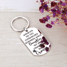 Load image into Gallery viewer, Daughter Keychain Keyring Inspirational Family Gifts from Mom Dad Father Mother for Daughter Son Women Girls Granddaughter Grandson Her Sentimental Keychain Birthday Graduation Gifs Keyring