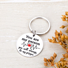 Load image into Gallery viewer, Best Friends Gifts Keychain You Are My Person Inspirational Keychain Bestie Friendship Sister Wife Couple Gift for Women Men Teens Girls Boys BFF Husband Boyfriend Birthday Valentines Key Rings