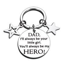 Load image into Gallery viewer, Dad Keychain from Daughter for Birthday Thanksgiving Day Fathers Day Jewelry Gifts Family Present For Daddy Papa Grandpa Men Funny Love Keychain from Child Kid Granddaughter