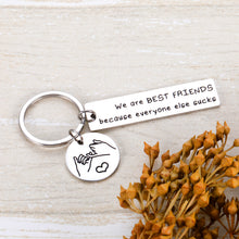Load image into Gallery viewer, Funny Friendship Besties Gifts Keychain for Men Women Teenage Girls Boys Best Friends Keychain for Him Her Kids Guy Teens Wedding Funny Birthday BFF Graduation Jewelry Appreciation Gift