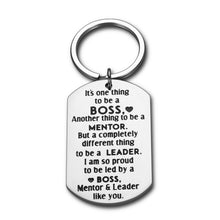 Load image into Gallery viewer, Boss Mentor Appreciation Presents for Retirement Supervisor Mentor Leader Coworker Colleague Friends Birthday Christmas Leaving Away Keychain Gift Goodbye Keyring Presents for Women Men Boss Day