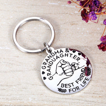 Load image into Gallery viewer, Grandmother Keychain from Granddaughter Inspirational Birthday Back to School Graduation Wedding Gift Stocking Stuffer Present Family Mother's Day Birthday Jewelry