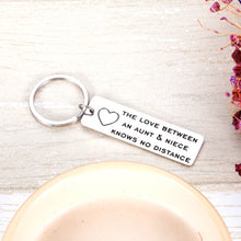 Load image into Gallery viewer, Aunt Niece Gifts Keychain Birthday Graduation Deployment Long Distance Relationships Aunt Gifts from Niece for Women Female Birthday Anniversary Valentines’ Mothers’ Day