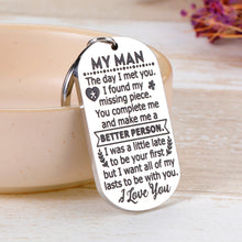 Load image into Gallery viewer, Valentines Day Gifts for Him Boyfriend Birthday Anniversary Gifts Keychain for Men Groom Fiance Hubby Husband from Wife Girlfriend Wedding Gifts Key Ring
