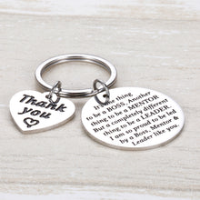 Load image into Gallery viewer, Boss Mentor Appreciation Presents for Retirement Supervisor Mentor Leader Coworker Colleague Friends Birthday Christmas Leaving Away Keychain Gift Goodbye Keyring Presents for Women Men Boss Day