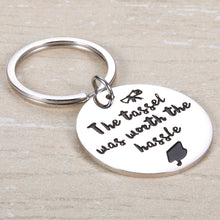 Load image into Gallery viewer, 2021 Graduation Gifts for Boys Girls Graduation Keychain for Him Her Son Daughter from Mom Dad The Tassel was Worth The Hassle Inspirational Key Chain for Best Friends Graduates Students Keyring