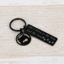 Load image into Gallery viewer, Jeep Dog Lover Keychain gifts for Dog Lover Women Men Gifts for Jeep Owner Accessories Enthusiasts All I Need Is My Jeep and My Dog Key Ring for Valentine's Mother's Father's Day Gift