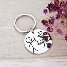 Load image into Gallery viewer, Funny Best Friend Keychain for Friends Besties BFF Inspirational Gif for Daughter Son Brothers Sisters Family from Mom Dad Friendship Men Women Graduation Birthday Keychain I’ve Got Your Back Silver