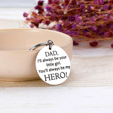 Load image into Gallery viewer, Dad Keychain from Daughter for Birthday Thanksgiving Day Fathers Day Jewelry Gifts Family Present For Daddy Papa Grandpa Men Funny Love Keychain from Child Kid Granddaughter