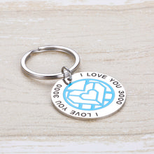 Load image into Gallery viewer, I Love You 3000 Keychain for Daughter Son Boyfriend Girlfriend Husband Papa Mom Anniversary Birthday Fathers Mothers Valentines Day Family Gif Couple Keychain for Him Her Women Men