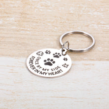 Load image into Gallery viewer, Pet Memorial Gifts Keychain for Dog Cat Passed Away Loss of Pet Sympathy Gifts for Men Women Girls Boys Kids Pet Lovers Cat Dog Remembrance Gifts Forever in My Heart Pet Commemorate Keyring Tribute