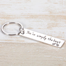 Load image into Gallery viewer, You’re Simply The Best Keychain Schitts C Merchandise Gifts for Women Men Best Friends Anniversary Valentines Birthday Gifts Keyring for Him Her Boyfriend Girlfriend Husband Wife