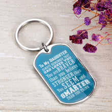 Load image into Gallery viewer, Inspirational Gifts Keychain to Daughter Inspirational Gift Birthday Graduation Gifts for Girls Women Wedding Valentine's Day Always Remember You are Braver Than You Believe
