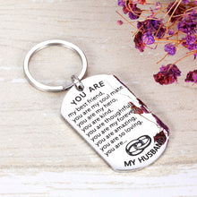 Load image into Gallery viewer, Anniversary Gif for Husband from Wife Soulmate Love Wedding Keychain Gifts Valentines Day Birthday Engagement Keychain Romantic for Him Man Hubby Lover Fiance Boyfriend