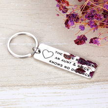 Load image into Gallery viewer, Aunt Niece Gifts Keychain Birthday Graduation Deployment Long Distance Relationships Aunt Gifts from Niece for Women Female Birthday Anniversary Valentines’ Mothers’ Day