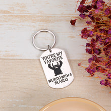 Load image into Gallery viewer, Funny Valentines Day Gifts for Him Men Boyfriend Husband from Girlfriend Wife Cute Weirdo with a Beardo Keychain for Dad Granddad Stepdad from Daughter Fathers Day Anniversary Birthday Gifts Keepsake