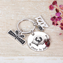 Load image into Gallery viewer, 2021 Graduation Gifts Keychain My Story is Just Beginning Key Ring for Class of 2021 Her Him Graduates High School Nursing School Grads Gifts Best Friends Gifts