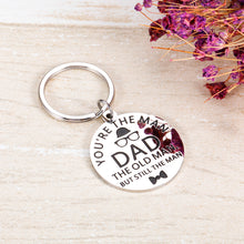 Load image into Gallery viewer, Fathers Day GIF Keychain for Dad from Daughter Son Bonus Dad Step Dad Gifts Key Ring from Wife Kids for Birthday Christmas Wedding