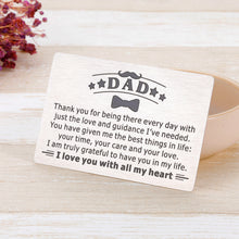 Load image into Gallery viewer, Dad Gifts Wallet Inserts Card from Daughter Son Father’s Day Thanksgiving Day Birthday Gift for Daddy Bonus Dad Father from Wife Kids Stepson Stepdaughter