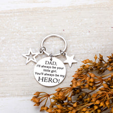 Load image into Gallery viewer, Dad Keychain from Daughter for Birthday Thanksgiving Day Fathers Day Jewelry Gifts Family Present For Daddy Papa Grandpa Men Funny Love Keychain from Child Kid Granddaughter