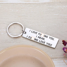 Load image into Gallery viewer, Husband Keychain Birthday Gift For Huaband Wife Boyfriend Girlfriend Fiance Couple Keychains Jewelry Couple Birthday Wedding Anniversary Valentines Gifts I Love You Keyring