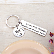 Load image into Gallery viewer, Funny Friendship Besties Gifts Keychain for Men Women Teenage Girls Boys Best Friends Keychain for Him Her Kids Guy Teens Wedding Funny Birthday BFF Graduation Jewelry Appreciation Gift