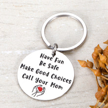 Load image into Gallery viewer, New Driver Keychain for Son Daughter Boyfriend Girlfriend Children Teens Student Grandson Granddaughter Sweet 16 Going Away Gift Keyring Reminder for Birthday Stocking Stuffer Graduation Party
