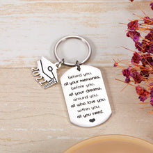 Load image into Gallery viewer, 2022 Graduation Gifts Keychain for Her Him Son Daughter from Mom Dad Anniversary Graduate Students Gifts from Teacher Principal Bulk to Grads Teen Kid Prom Motivational Gifts Aunt Uncle Niece Nephew