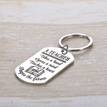 Load image into Gallery viewer, Teacher Appreciation Keychain for Teachers Day Thanksgiving Day Birthday Christmas Inspirational Thank You Back to School Present Keyring Gift for Women Men from Student Kid Child