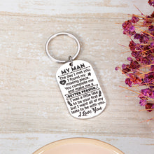 Load image into Gallery viewer, Valentines Day Gifts for Him Boyfriend Birthday Anniversary Gifts Keychain for Men Groom Fiance Hubby Husband from Wife Girlfriend Wedding Gifts Key Ring