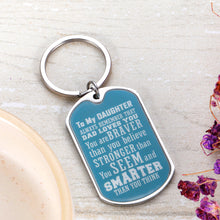 Load image into Gallery viewer, Inspirational Gifts Keychain to Daughter Inspirational Gift Birthday Graduation Gifts for Girls Women Wedding Valentine's Day Always Remember You are Braver Than You Believe