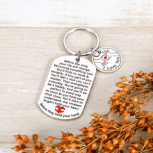 Load image into Gallery viewer, Dad to Be Fathers Day GIF Keychain for Men New Daddy Gifts Baby Shower Gifts Pregnancy Announcement Gifts for Him Daddy First Time Dad Gifts Key Ring