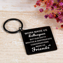 Load image into Gallery viewer, Appreciation Gifts for Coworkers Colleagues Work Friends Besties Going Away Farewell Birthday Gifts Keychain for Women Men Partners Retirement Goodbye Promotion Christmas Keyring Present Potty Mouths