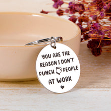 Load image into Gallery viewer, Funny Colleague Keychain Gifts for Coworker Work Besties Friends Women Men Retirement Appreciation Promotion Going Away Gifts for Partners Workmates Fellows Farewell Goodbye Birthday Christmas Keyring